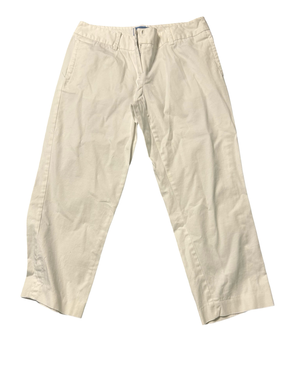 Simply Vera Vera Wang Women's White Cropped Chino Pants Size 8